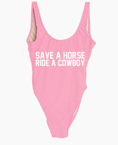 Save Horse One Piece Swim Suit
