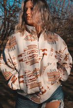Load image into Gallery viewer, Taupe Aztec Pullover Fleece