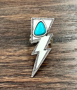 Bolt Turquoise Adjustable Ring