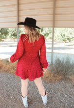 Load image into Gallery viewer, Empire Lace Maroon Dress
