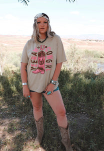 Oversized Yeehaw Cowgirl T-Shirt