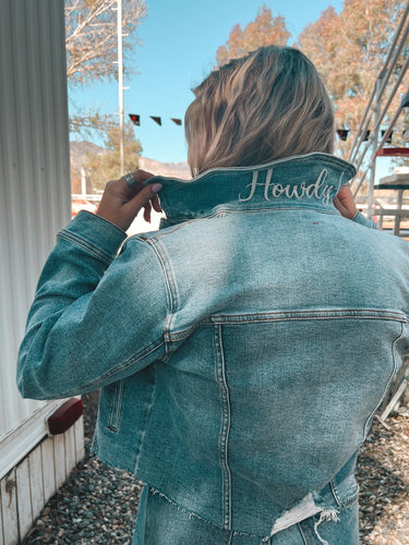 Howdy Embroidered Denim Jacket