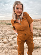 Load image into Gallery viewer, Camel Corduroy Jumpsuit