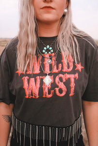 Wild West Cropped Fringe T-Shirt